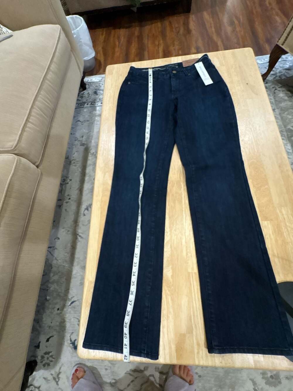 Coldwater Creek Curvy Fit Mini Bootcut Leg Jeans Size 4 Dark Wash NWT